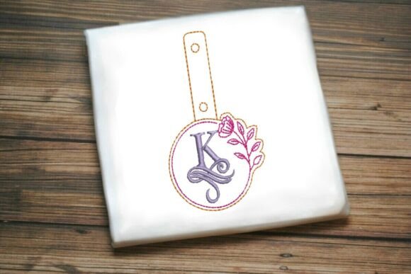 Floral Monogram Letter K ITH