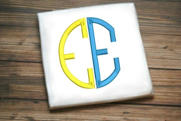 Geometric Split Letter Monogram E