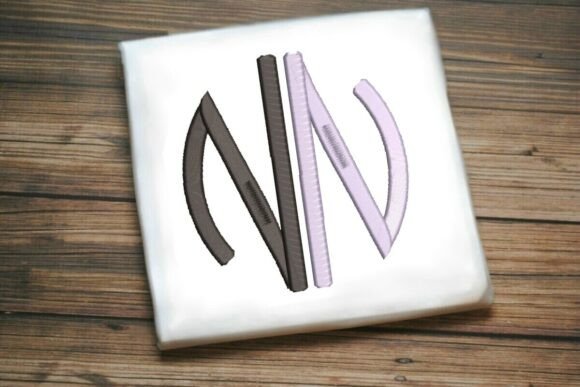 Geometric Split Letter Monogram N