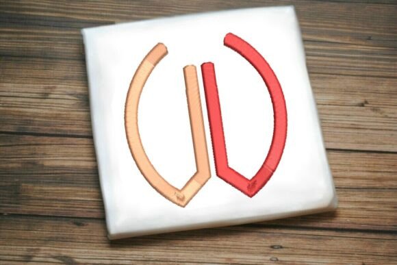 Geometric Split Letter Monogram U