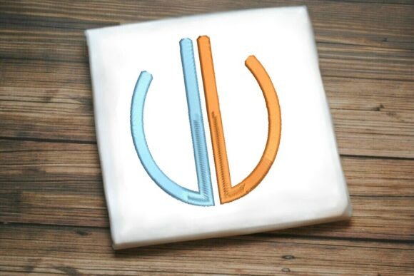 Geometric Split Letter Monogram V