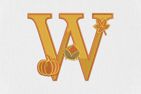 Letter W Autumn Monogram Review