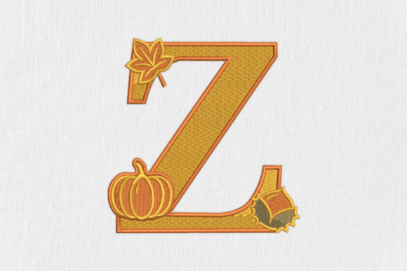 Letter Z Autumn Monogram Review for Craft Fairs