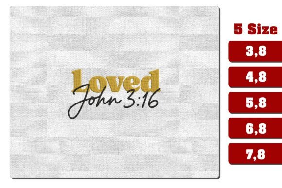 Loved John 3 16 Bible Monogram