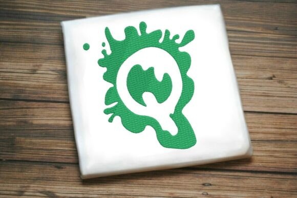 Paint Splash Uppercase Monogram Q