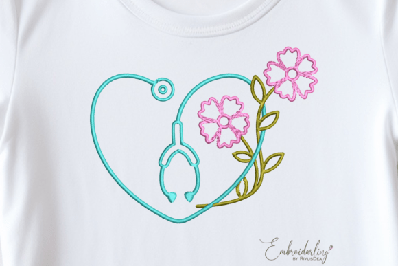 Stethoscope Heart Monogram Review for Boutique Sweatshirts
