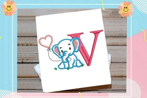 V Letter Cute Elephant Decor Review